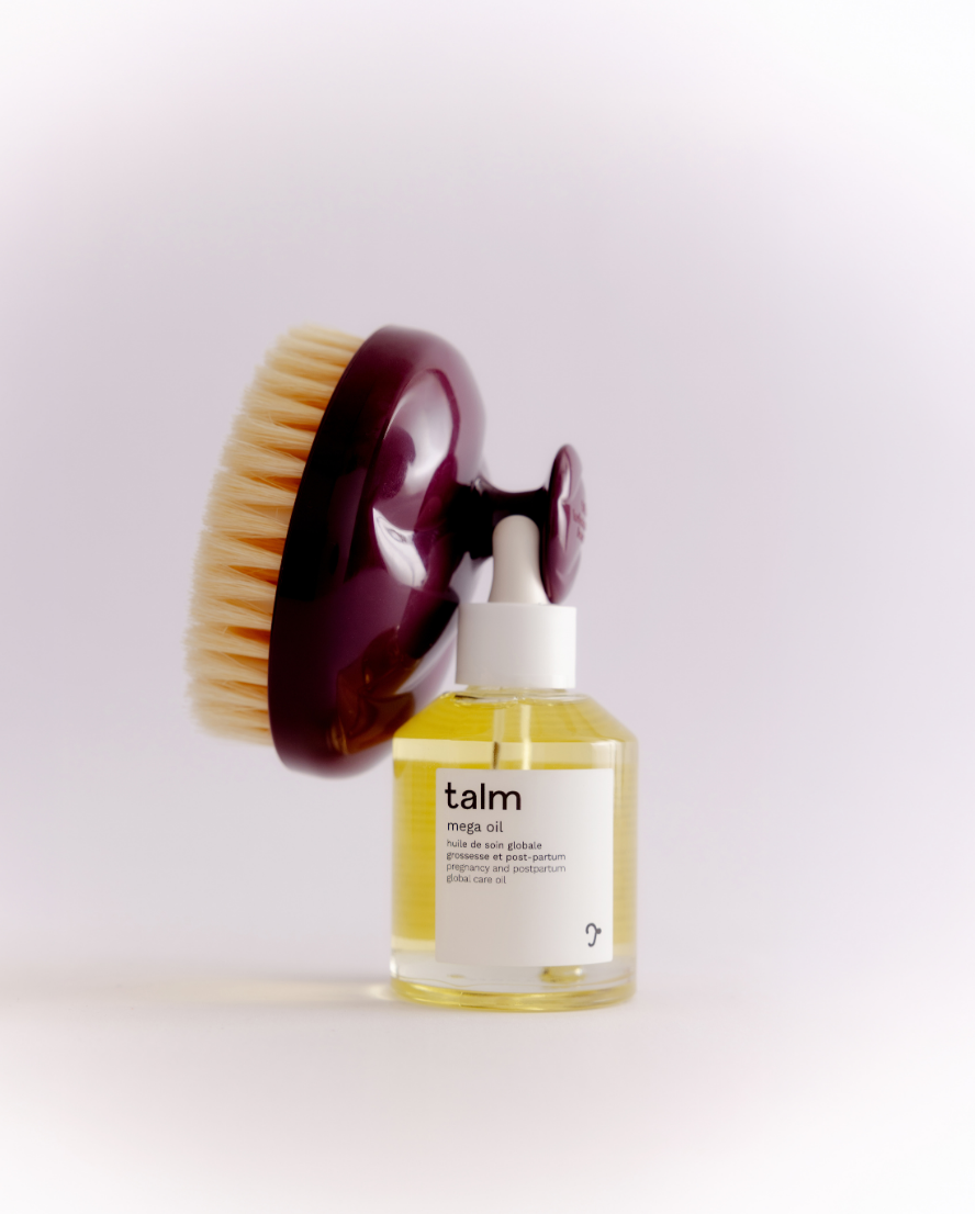 The lymphatic dry body brush + Mega oil